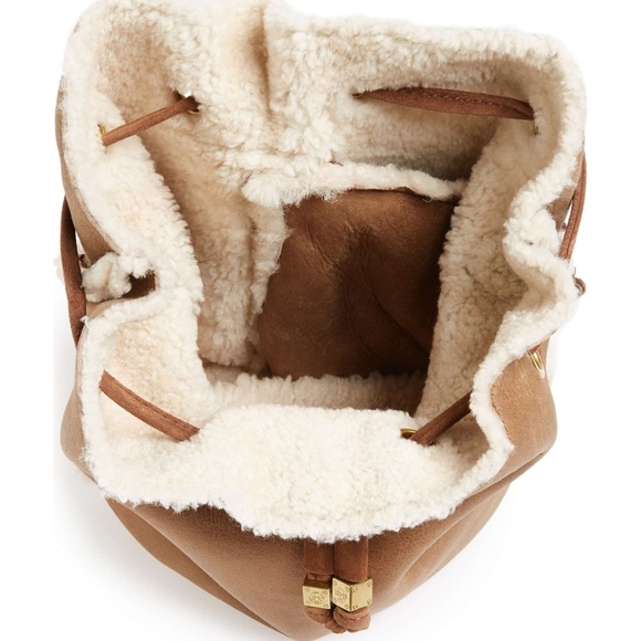 Tory Burch Shearling Fur Drawstring Bag NWT - Picture 6 of 6